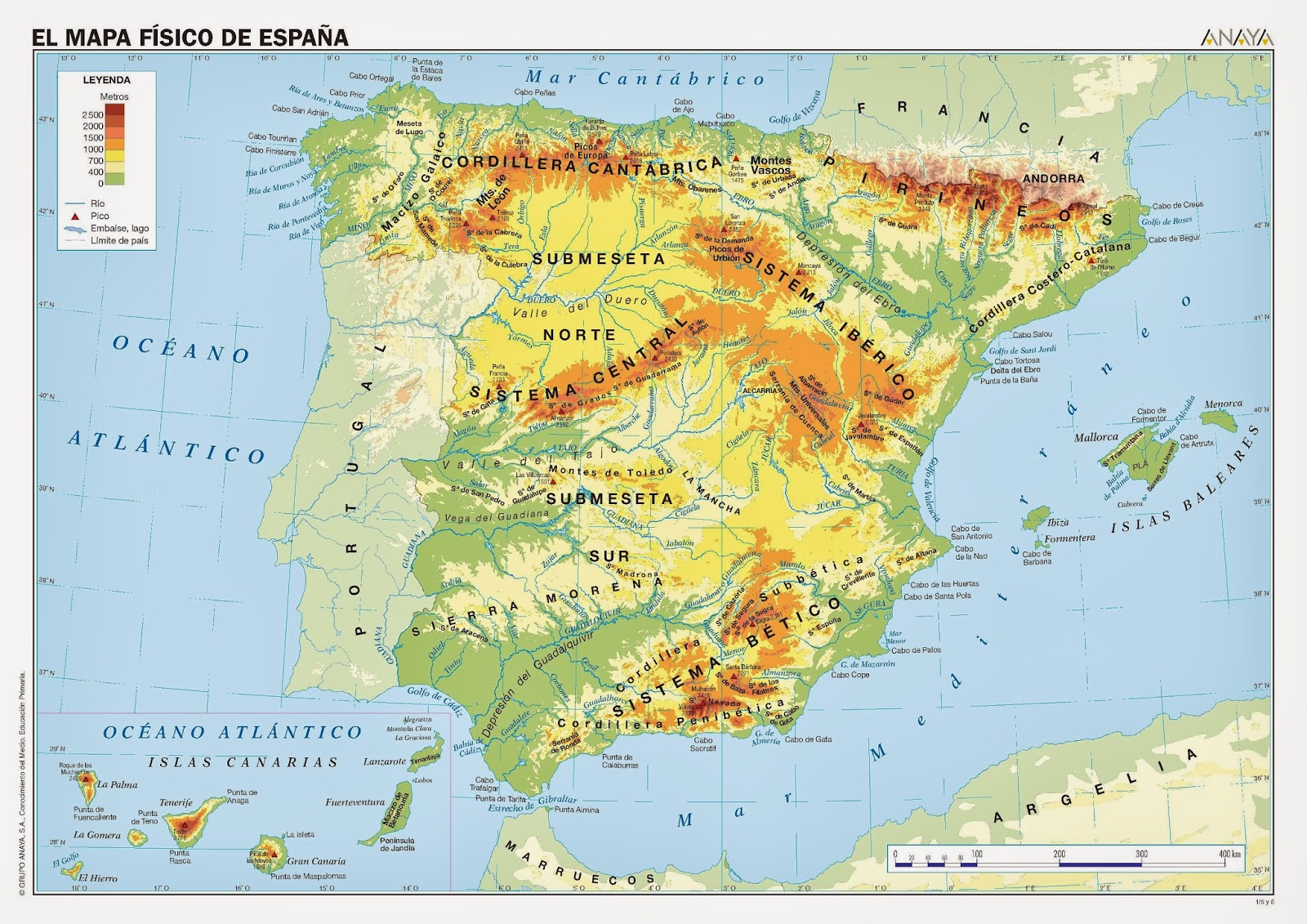 mapa-físico de España